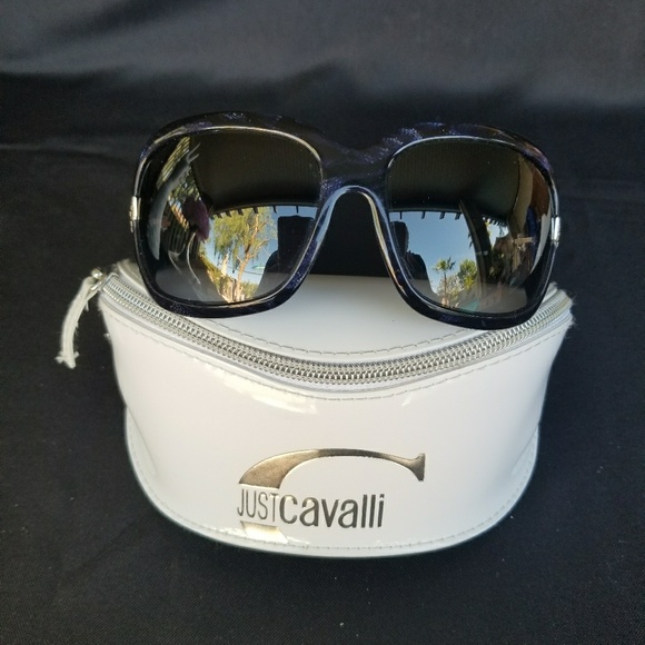 EUC Just Cavalli Sunglasses Cobalt Blue Frame - Picture 2 of 8